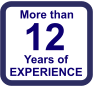 More than 12 Years of  EXPERIENCE